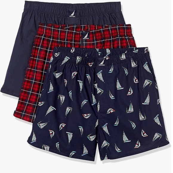 Nautica Other - Nautica Men’s Cotton‎ 3PK Woven Boxer Small NWTO
